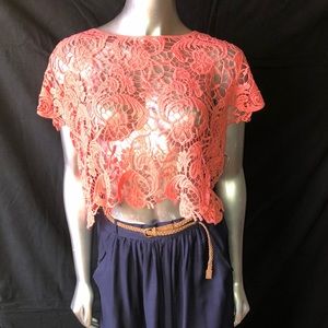 Charlotte Russe Lace crop top